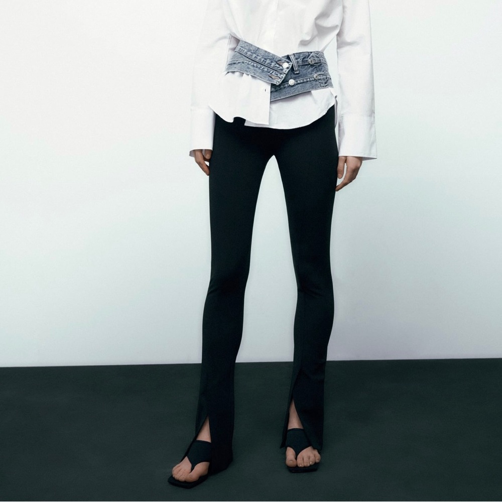 NWT Zara slit flared pants, size small